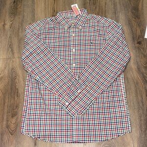NWT Men’s Vineyard Vines Performance Nylon Tattersall Shirt